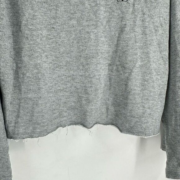 Livy Lu Women's Knit Long Sleeve Pullover Cropped Sweatshirt Gray Size Large‎ - Picture 4 of 10
